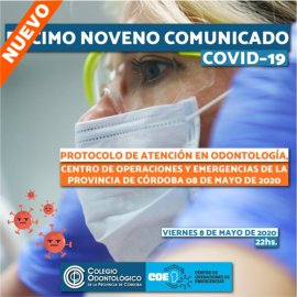 Decimonoveno Comunicado COVID-19 del Colegio Odontológico