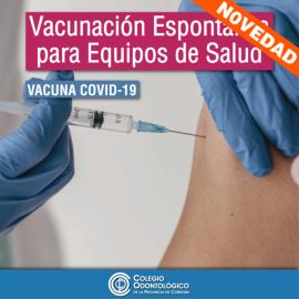 Vacunación espontánea para equipos de salud